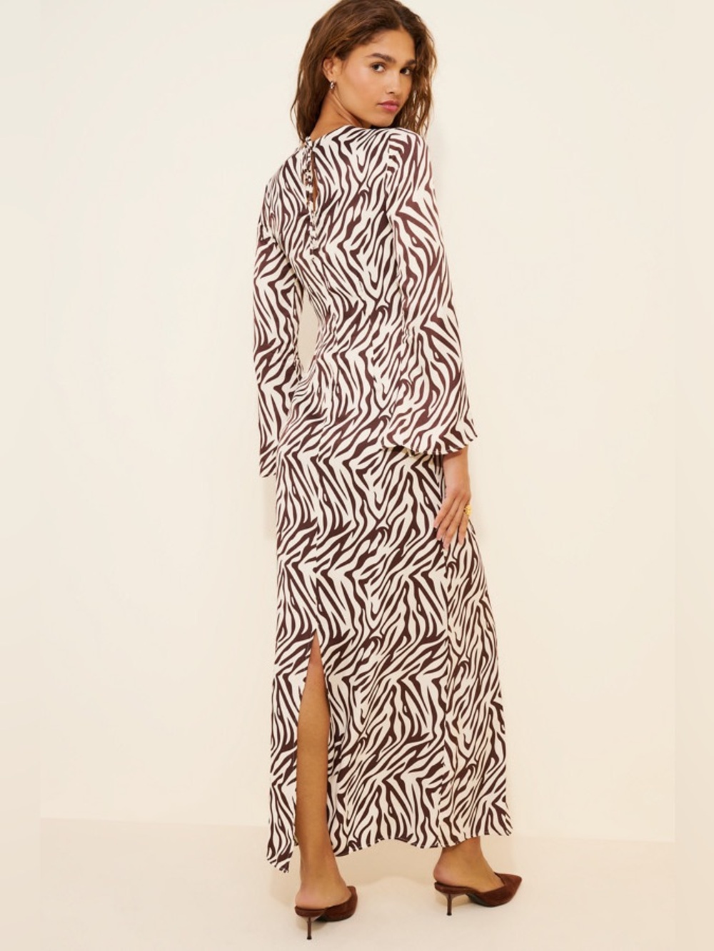 Anthropologie Long Sleeve Slip Dress - Picture 3 of 15